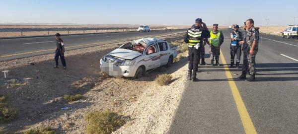 اصابتان بحادث تدهور على الطريق الصحراوي