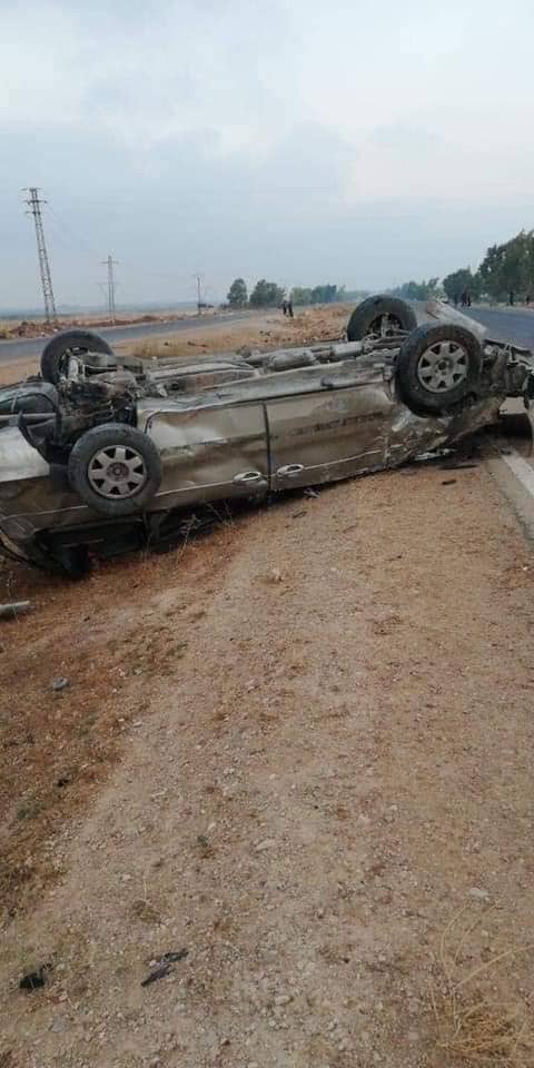 بالصور .. وفاة سائق اردني اثر تدهور مركبته داخل الاراضي السورية