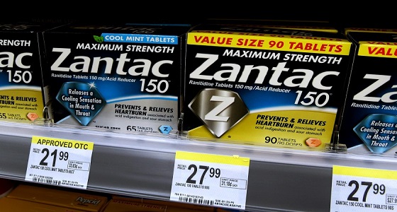أمريكا توقف مبيعات زانتاك وعقاقير أخرى لعلاج الحموضة