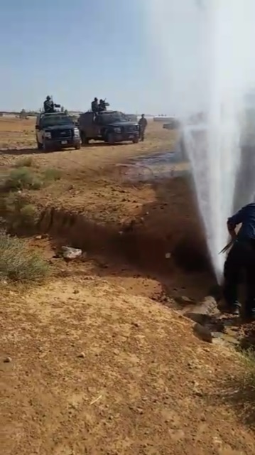 شاهد بالصور .. وزارة المياه والري تضبط اعتداء جديد في منطقة الموقر