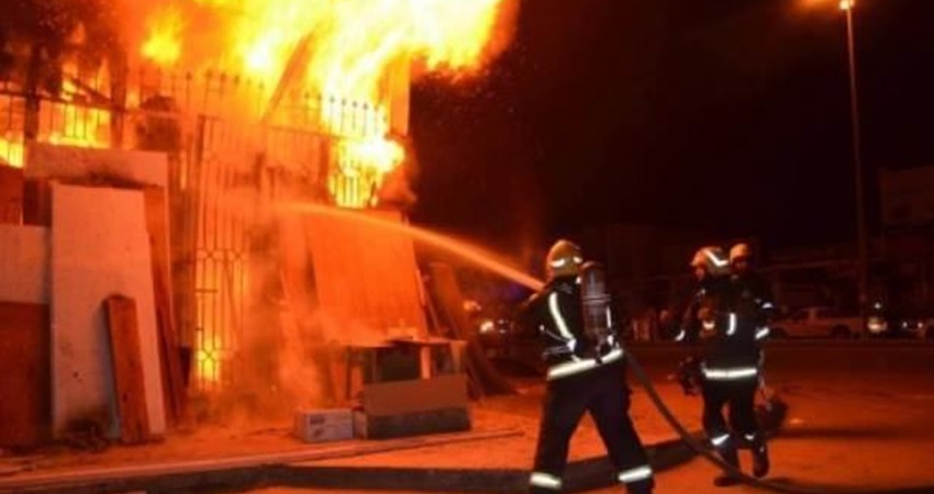 إصابة سبعة أشخاص اثر حريق شقة في محافظة العاصمة