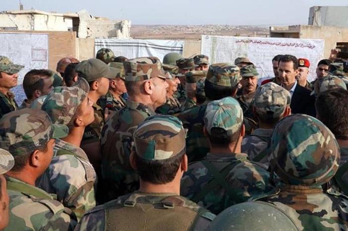 الأسد يتواجد مع الجيش السوري في إدلب