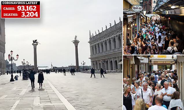 بالفيديو .. كورونا يحول مدينة البندقية الشهيرة في إيطاليا إلى مدينة أشباح خالية من السياح
