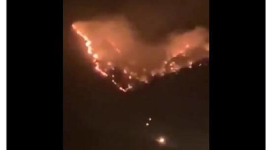 حريق ضخم في أحراش مكة