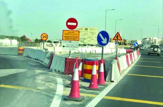 تحويلات مرورية على طريق اتوستراد عمان  الزرقاء