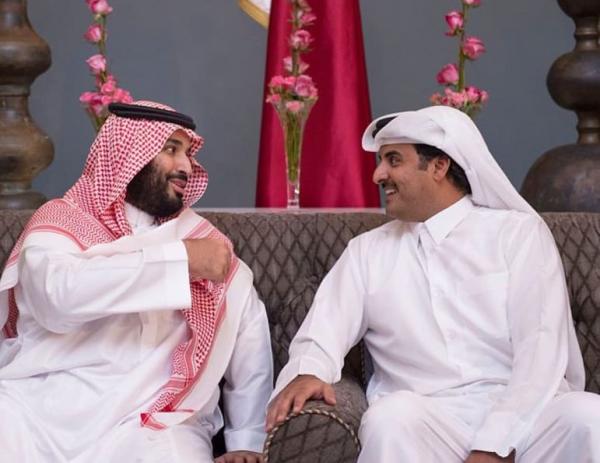 أمير قطر يجري اتصالا هاتفيا بولي العهد السعودي