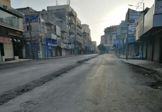 إزالة الجزيرة الوسطية نهاية شارع فلسطين في إربد