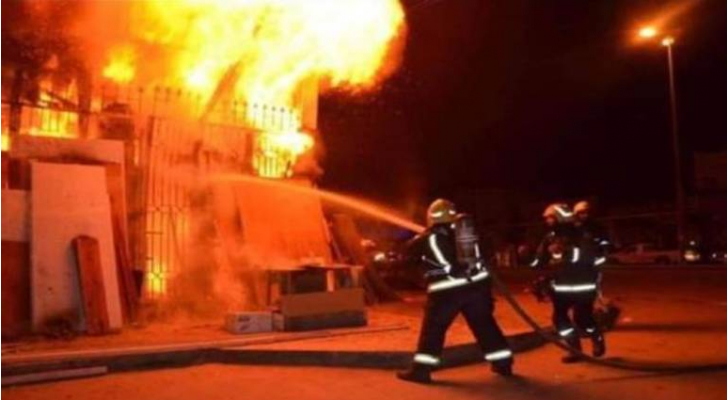 3 إصابات اثر حريق منزل في عجلون