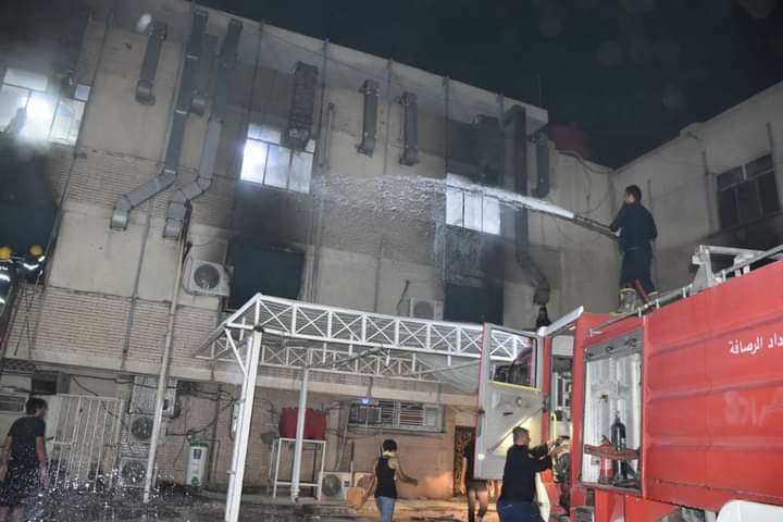 ارتفاع حصيلة ضحايا حريق المستشفى في بغداد إلى 58 قتيلا