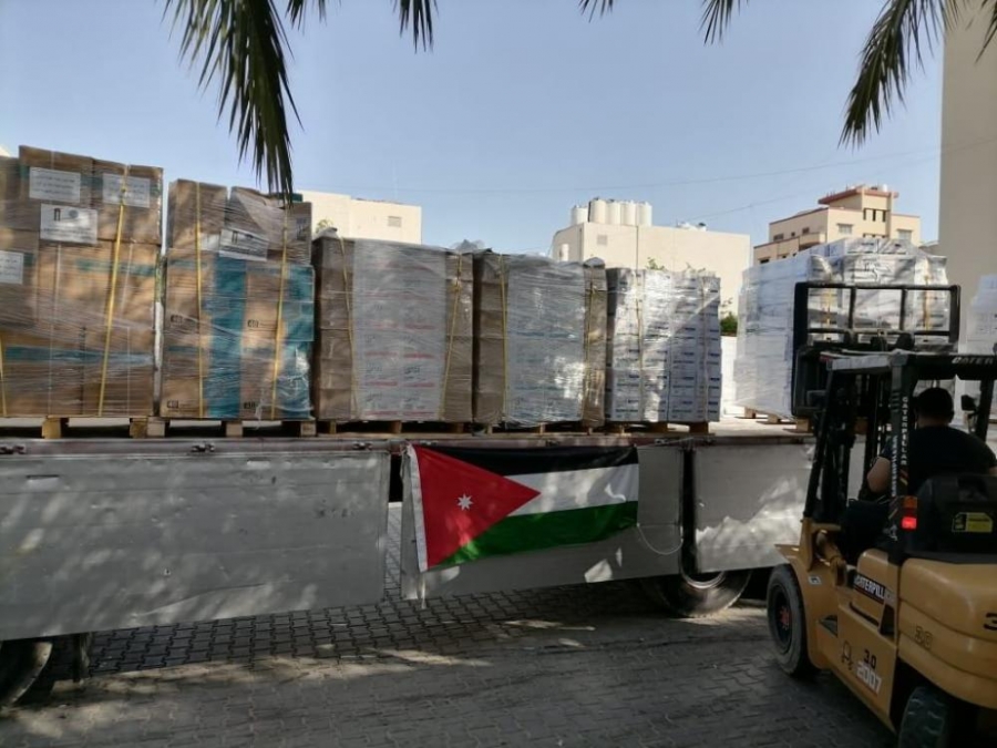 وصول الدفعة الثالثة من المساعدات الأردنية إلى غزة