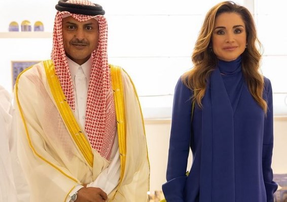 السفير القطري سعود آل ثاني ينشر صورة مع الملكة رانيا