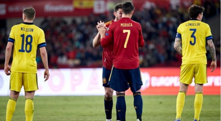 إسبانيا الى مونديال قطر 2022 بهدف موراتا