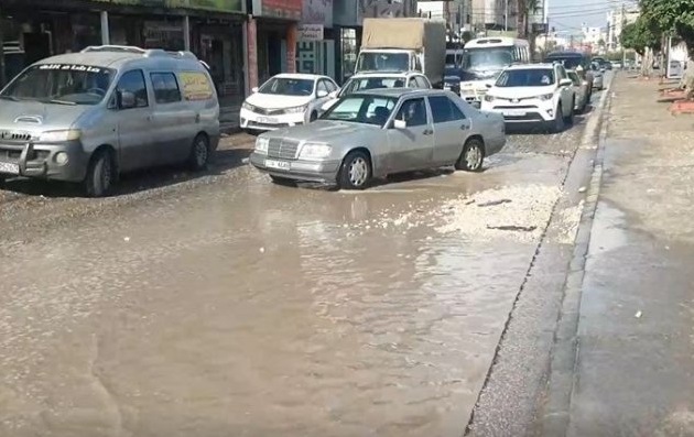انهيارات ومداهمات مياه الأمطار للمنازل في اربد