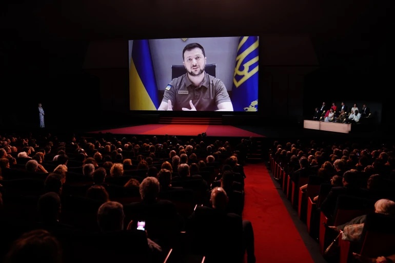 الرئيس الأوكراني في افتتاح مهرجان كان: سننتصر في هذه الحرب