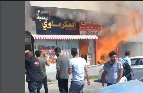انفجار أسطوانة غاز في أحد مطاعم الهاشمي الشمالي