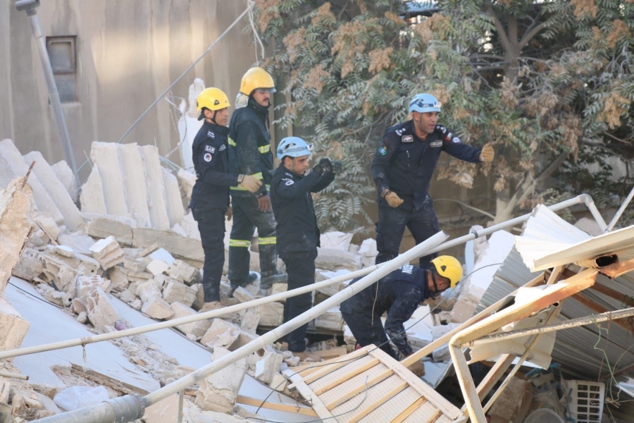 الدفاع المدني: انهيار عمارة اللويبدة تبعه انهيار مبنى آخر