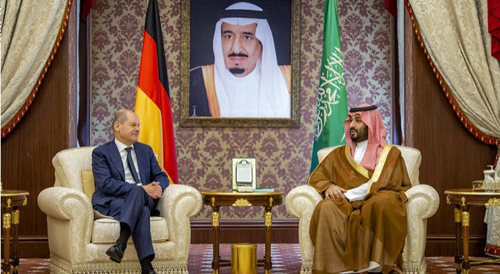 المستشار الألماني يلتقي بن سلمان في السعودية