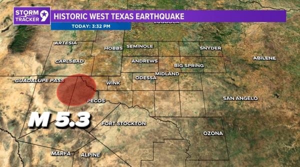 زلزال بقوة 5.3 درجات يضرب ولاية تكساس الأمريكية