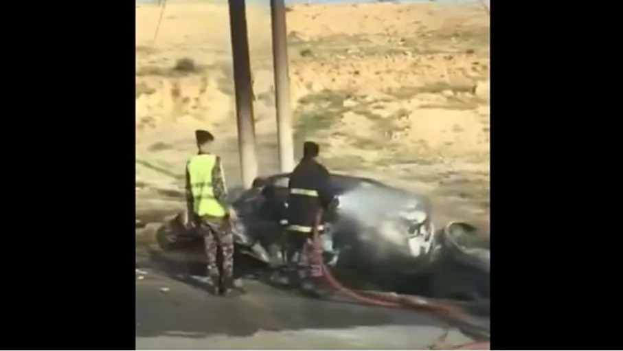 الأمن: فيديو حادث طريق البحر الميت قديم