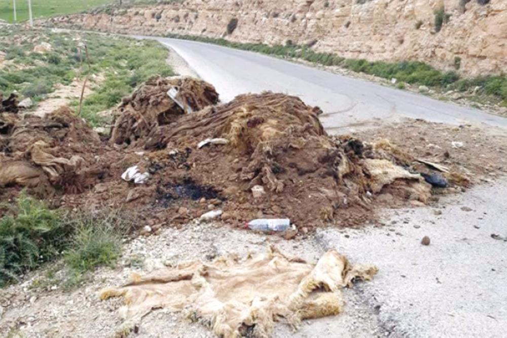 بلدية دير أبي سعيد تنذر مواطنين طرحوا الأنقاض على جوانب الطرق