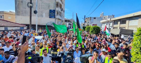 مسيرة حاشدة في إربد نصرة لغزة