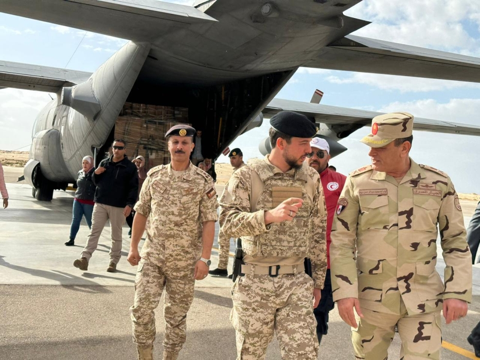 وصول سمو الأمير الحسين بن عبدالله الثاني، ولي العهد، إلى مطار العريش الدولي