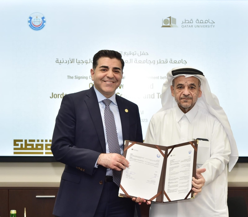 جامعة العلوم والتكنولوجيا الأردنية توقع مذكرة تفاهم مع جامعة قطر لتعزيز التعاون الأكاديمي والبحثي