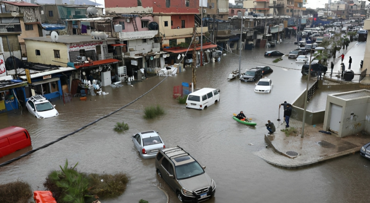 غرق لم تشهد له بيروت مثيلاً.. والأمطار تحاصر العشرات