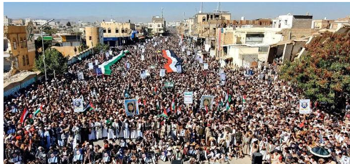 تظاهرات حاشدة في صعدة اليمنية تضامنًا وتنديدًا