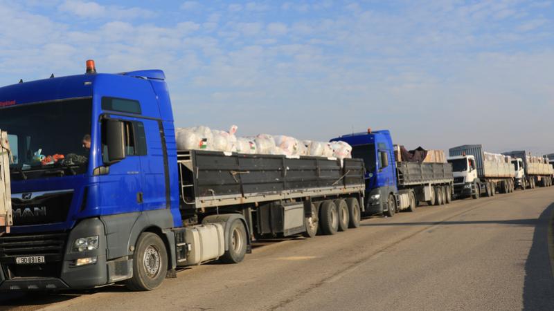 القوات المسلحة الأردنية ترسل 20 شاحنة مساعدات إغاثية إلى قطاع غزة