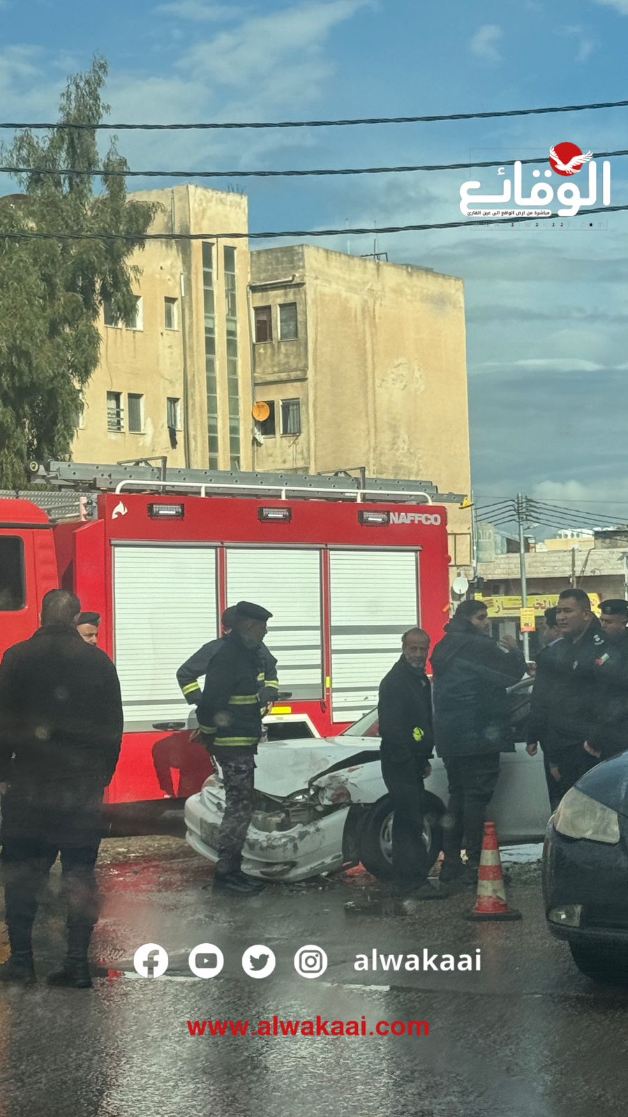 بالصور...حادث سير بين مركبتين في إربد