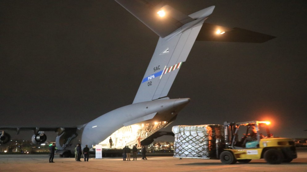 سلوفينيا ترسل طائرة مساعدات لقطاع غزة إلى مطار ماركا العسكري