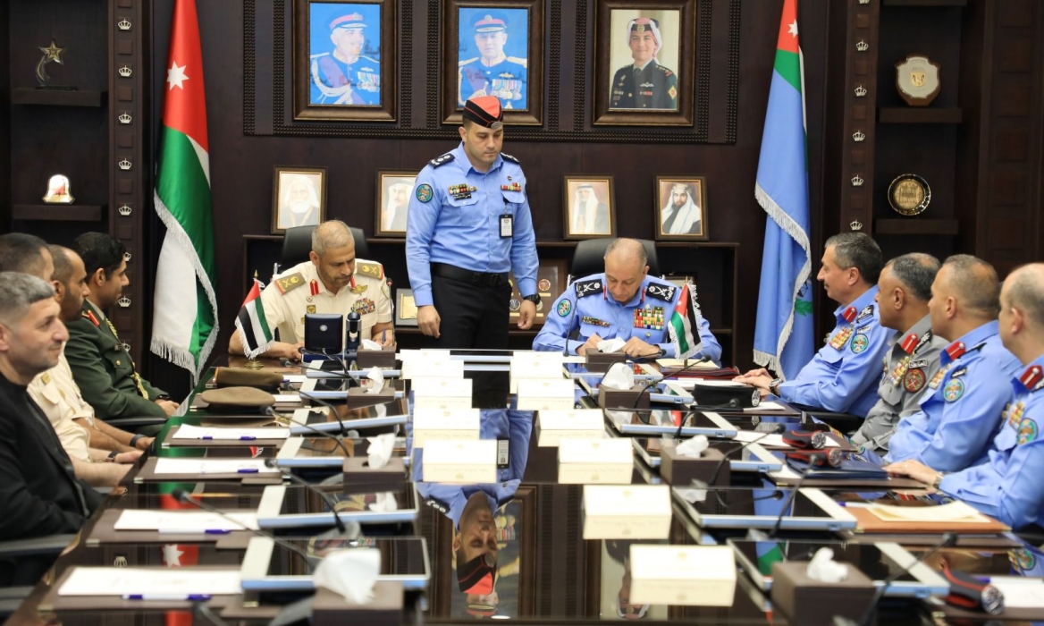 مديرية الأمن العام والحرس الوطني الإماراتي يوقّعان مذكرة تفاهم ، لتبادل الخبرات التدريبية