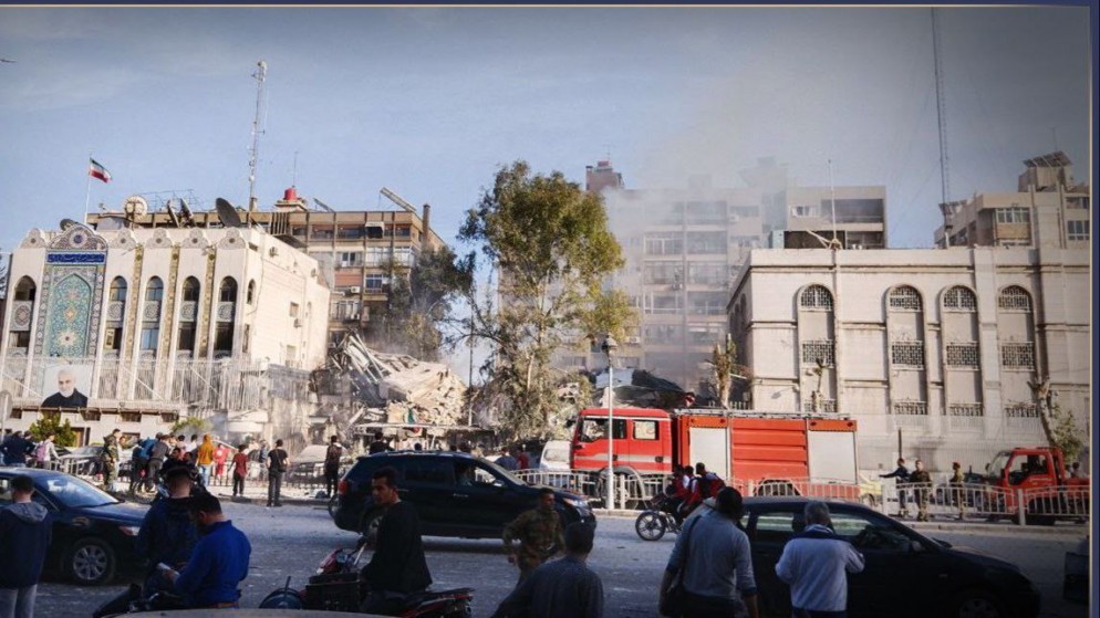 استهداف مبنى القنصلية الإيرانية في دمشق