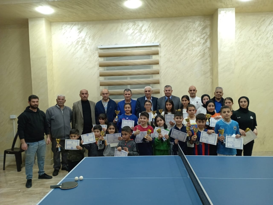 اختتام فعاليات بطولة تنس الطاولة في نادي سمر الكفارات