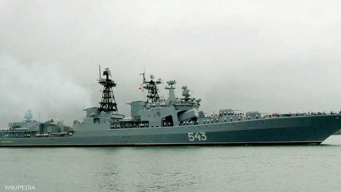 فرقاطة روسية مزودة بصواريخ “كينجال” تدخل البحر المتوسط