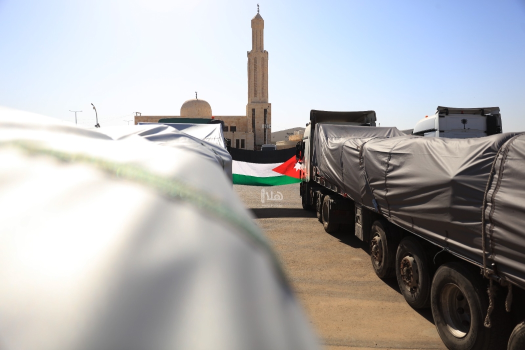الأردن يسيّر 75 شاحنة جديدة إلى قطاع غزة