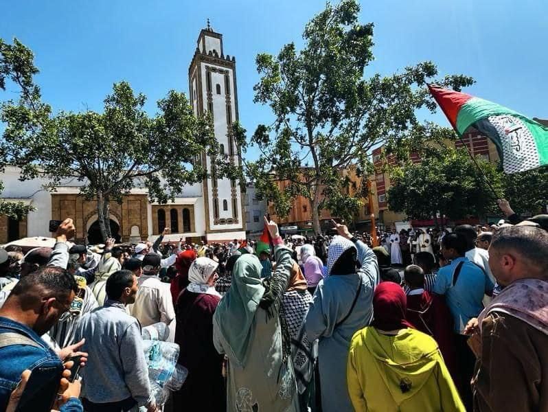 107 مظاهرات تضامنية مع غزة في 54 مدينة مغربية
