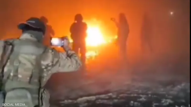 حرق قبر حافظ الأسد في اللاذقية