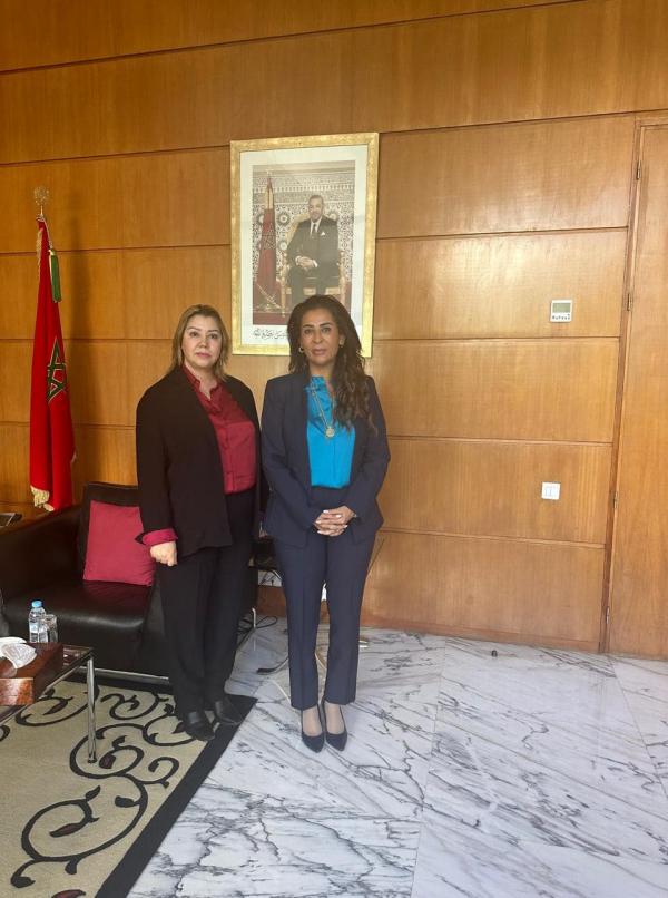 غنيمات تزور المكتبة الوطنية المغربية في الرباط