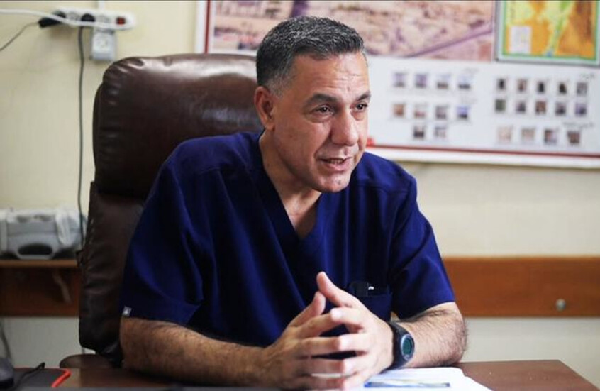 أول ظهور لمدير مستشفى كمال عدوان الدكتور حسام أبو صفية بعد اعتقاله