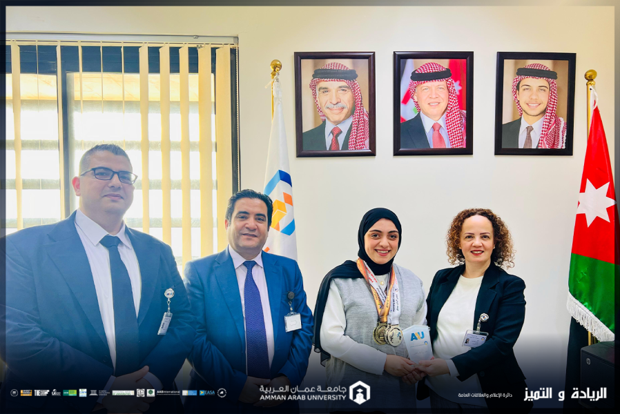 الطالبة وشاح من جامعة عمان العربية تحصد فضية وبرونزية في بطولة العرب للجودو