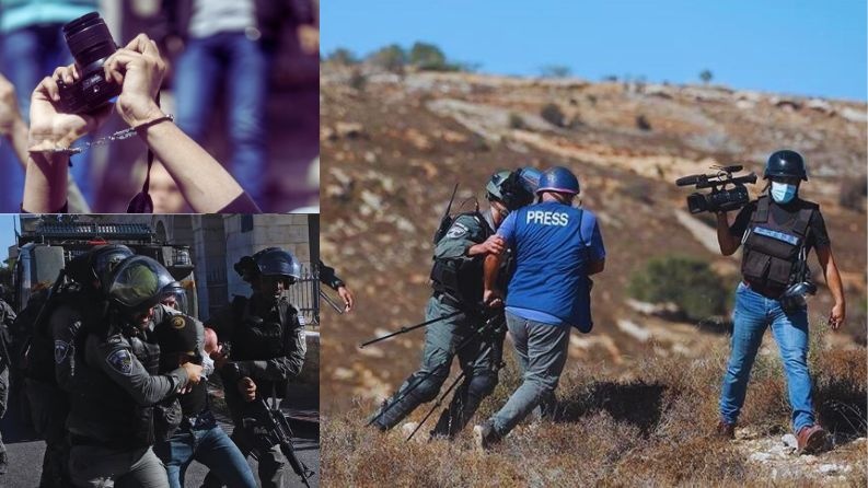 49 صحفيا فلسطينيا معتقلا في سجون الاحتلال