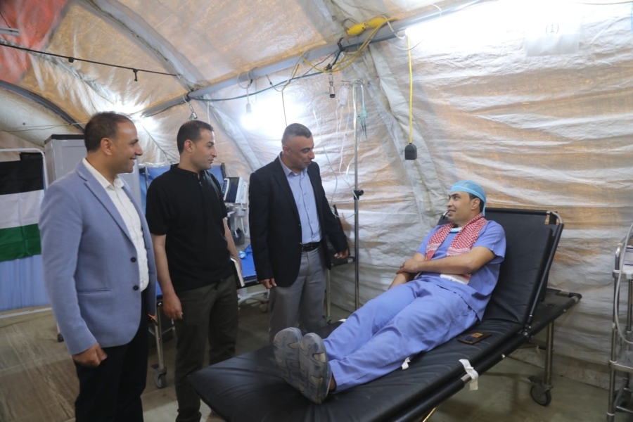 المستشفى الميداني الأردني جنوب غزة 6 ينظم حملة للتبرع بالدم