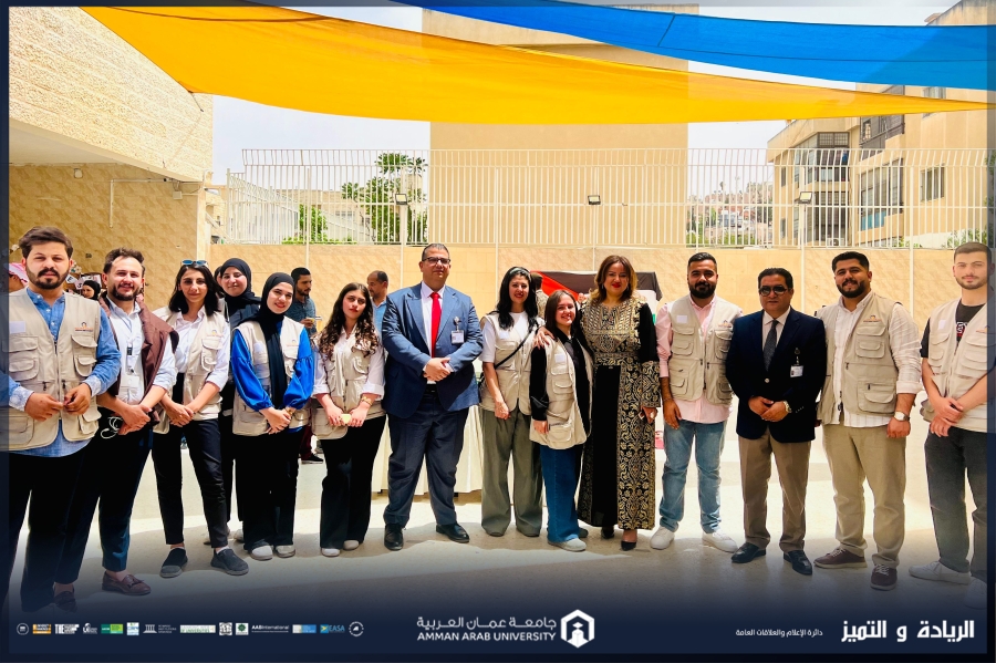 جامعة عمان العربية تشارك في فعالية صحية توعوية في مدارس الصرح الأولى