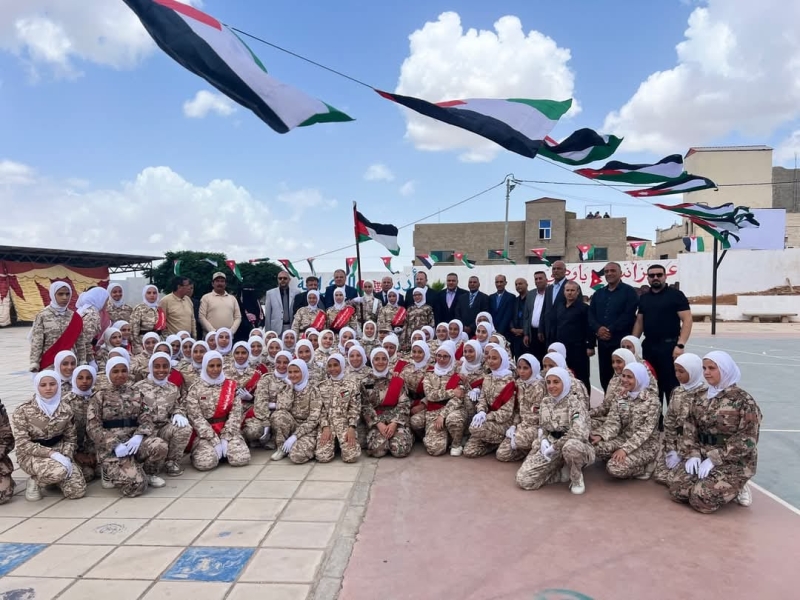 تخريج طالبات مشروع التدريب العسكري والتربية الوطنية بلواء الكورة