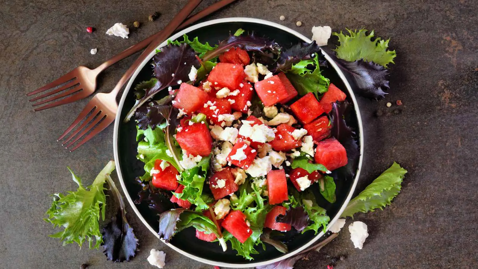 طريقة تحضير سلطة البطيخ والفيتا الصيفية