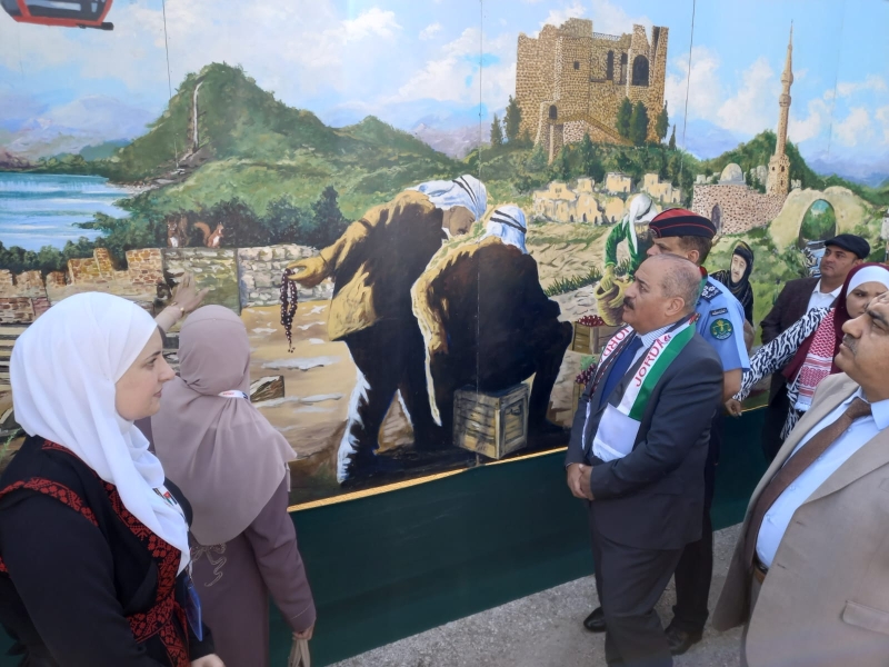 افتتاح جداريات أوتاد أردنية في مديرية تربية قصبة اربد