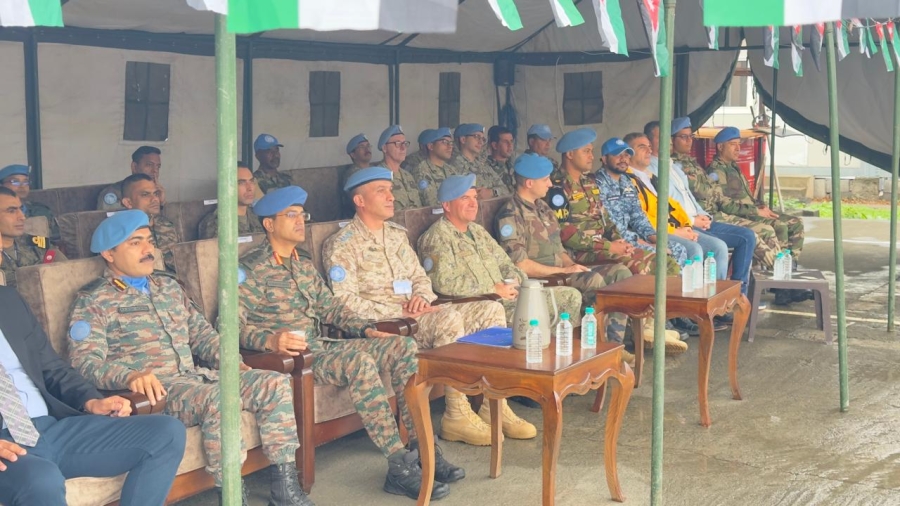 وحدة الطائرات العامودية الأردنية الكونغو 1 تحتفل بعيد الاستقلال الـ79 في مدينة غوما