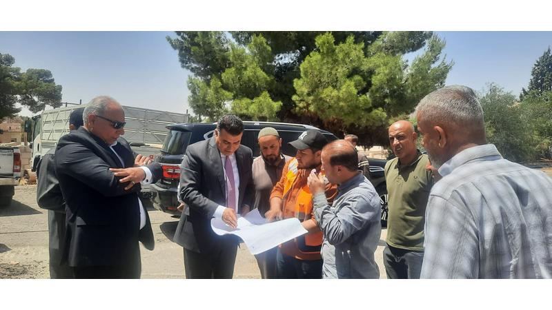 الحنيفات يتفقد مشروع مبنى مديرية زراعة الطفيلة